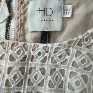 HD in Paris Cream Geometric Lace Blouse